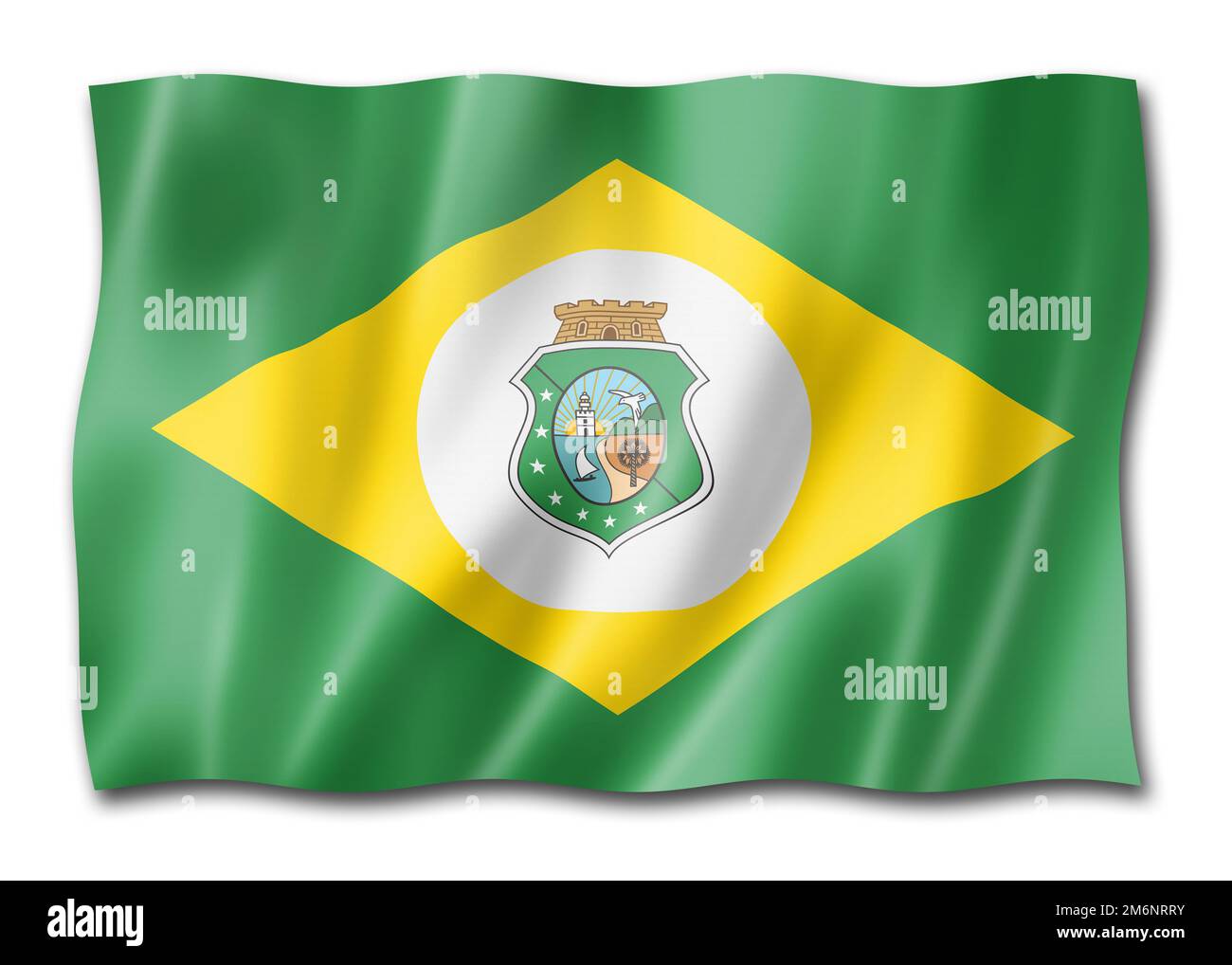 Drapeau d'Etat de Ceara, Brésil Banque D'Images