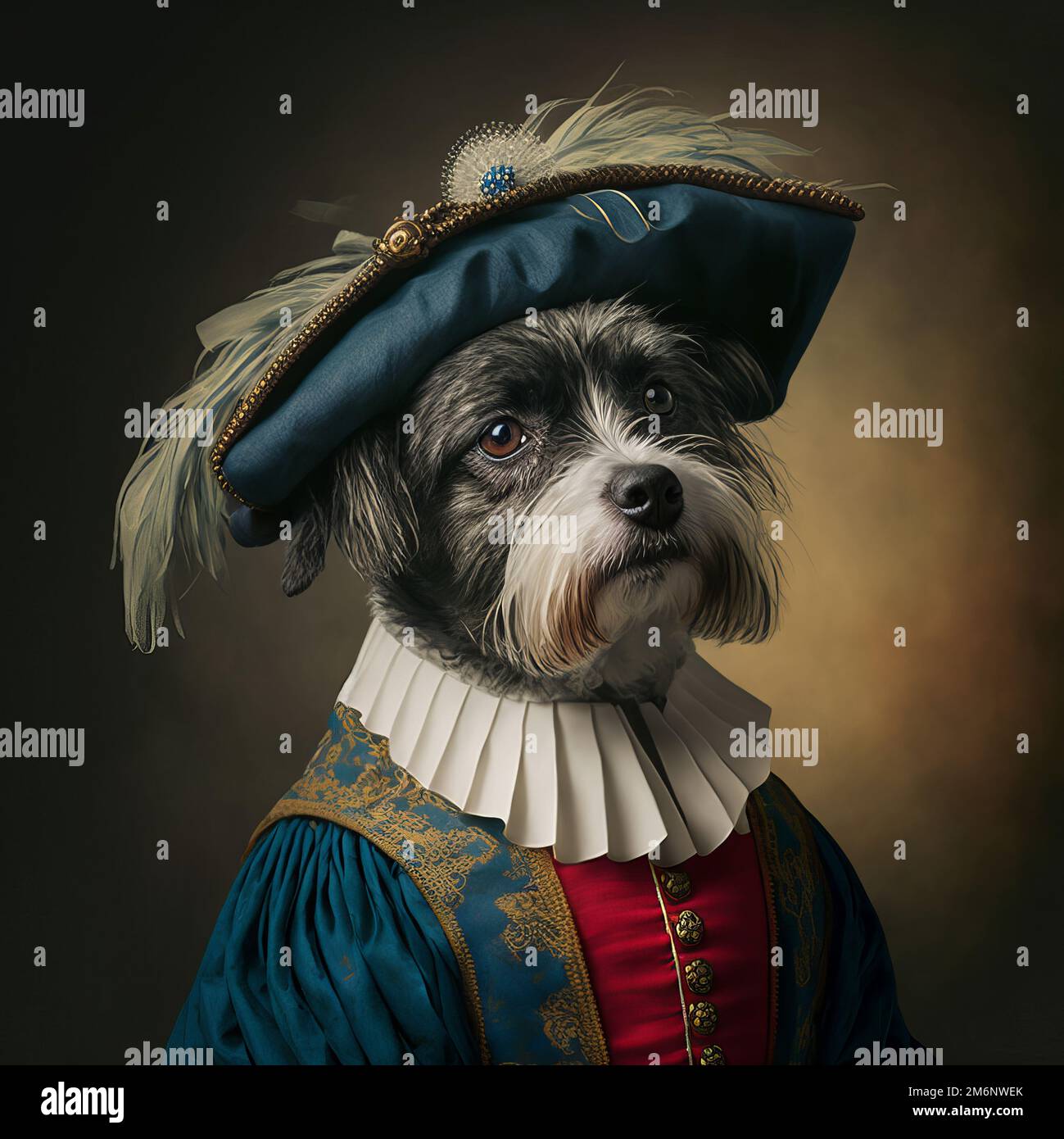 Un chien mignon portant un costume royal. Portrait d'animal de compagnie  dans les vêtements. Ai. Génératif Photo Stock - Alamy