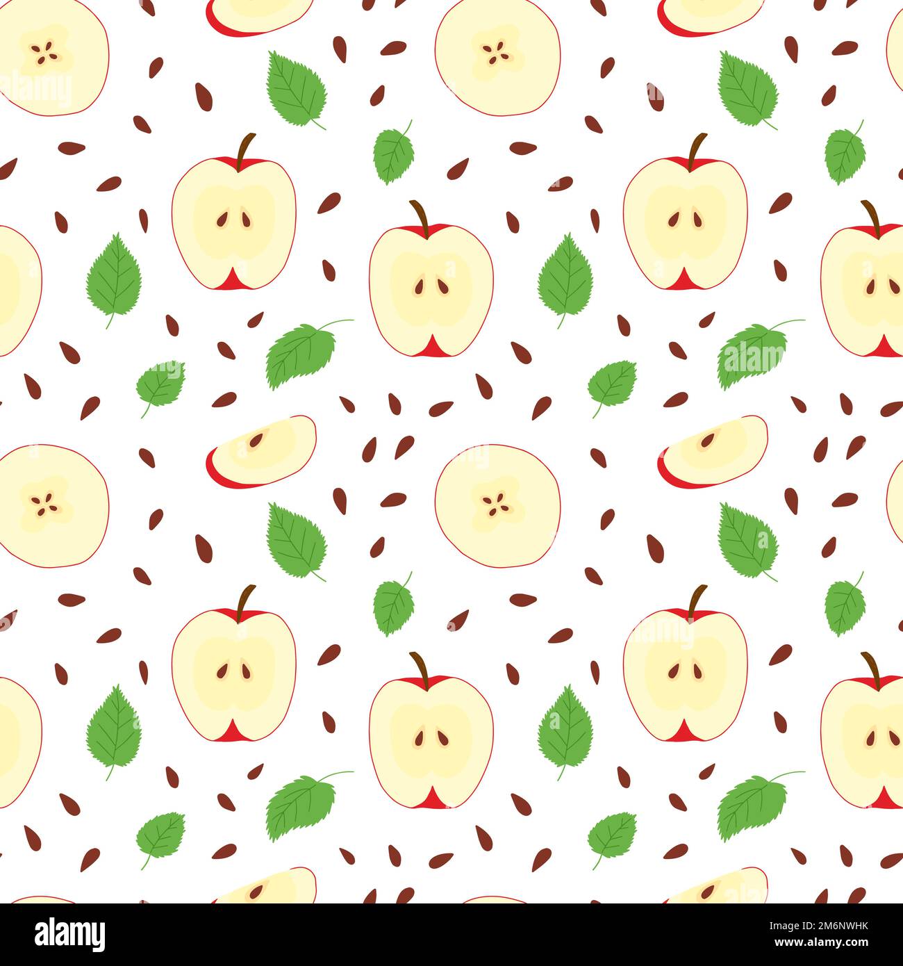 Pomme Rouge motif transparent Illustration de Vecteur