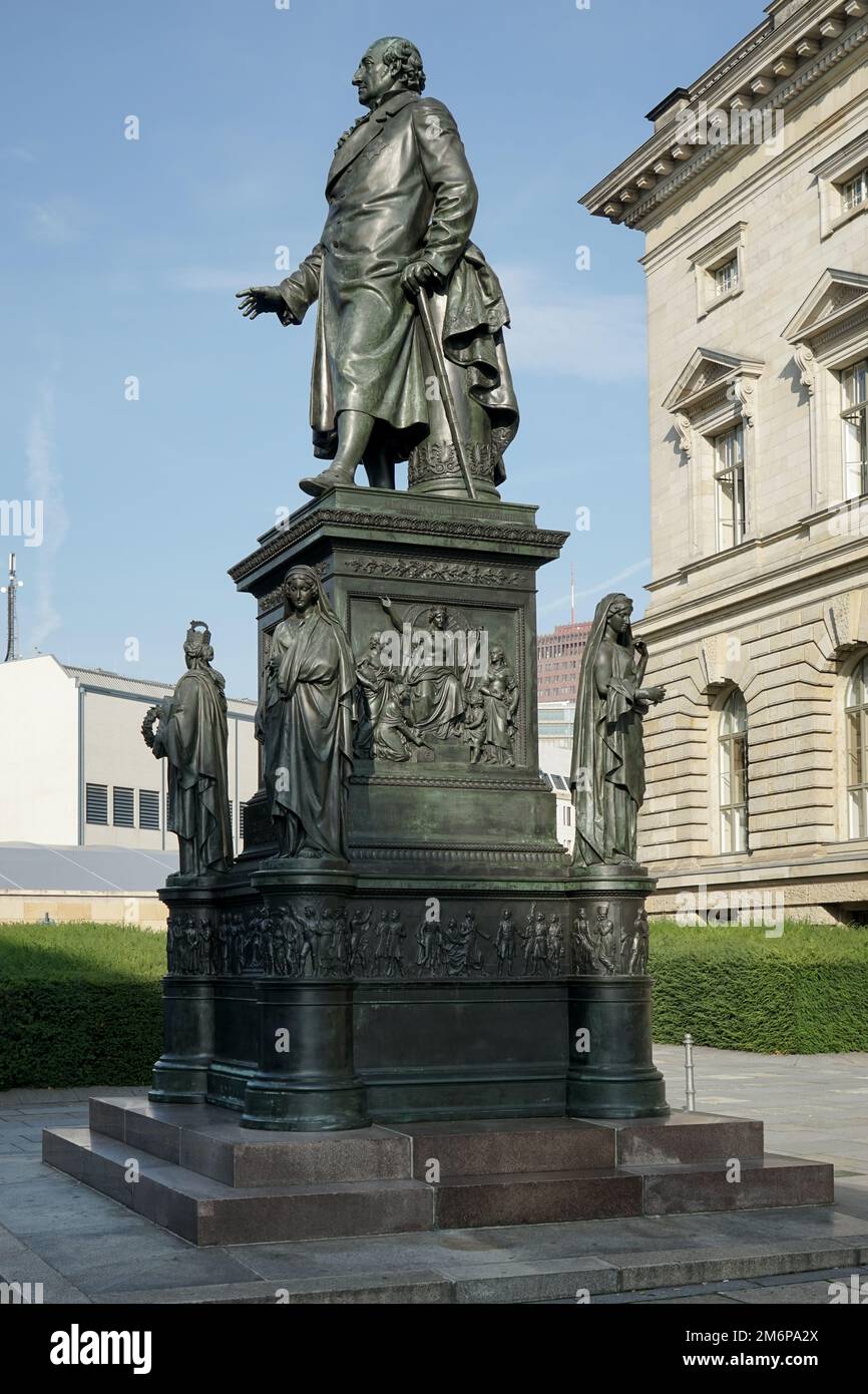 Berlin Allemagne, 2014. Monument au Baron Freiherr von Stein en face de l'Abgeordnetenhaus à Berlin Banque D'Images