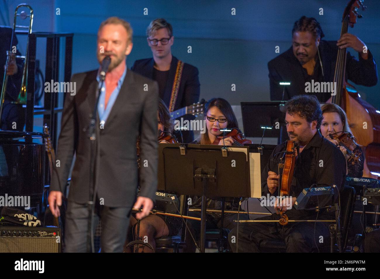 Sting se produit au profit de la Fondation David Lynch Banque D'Images