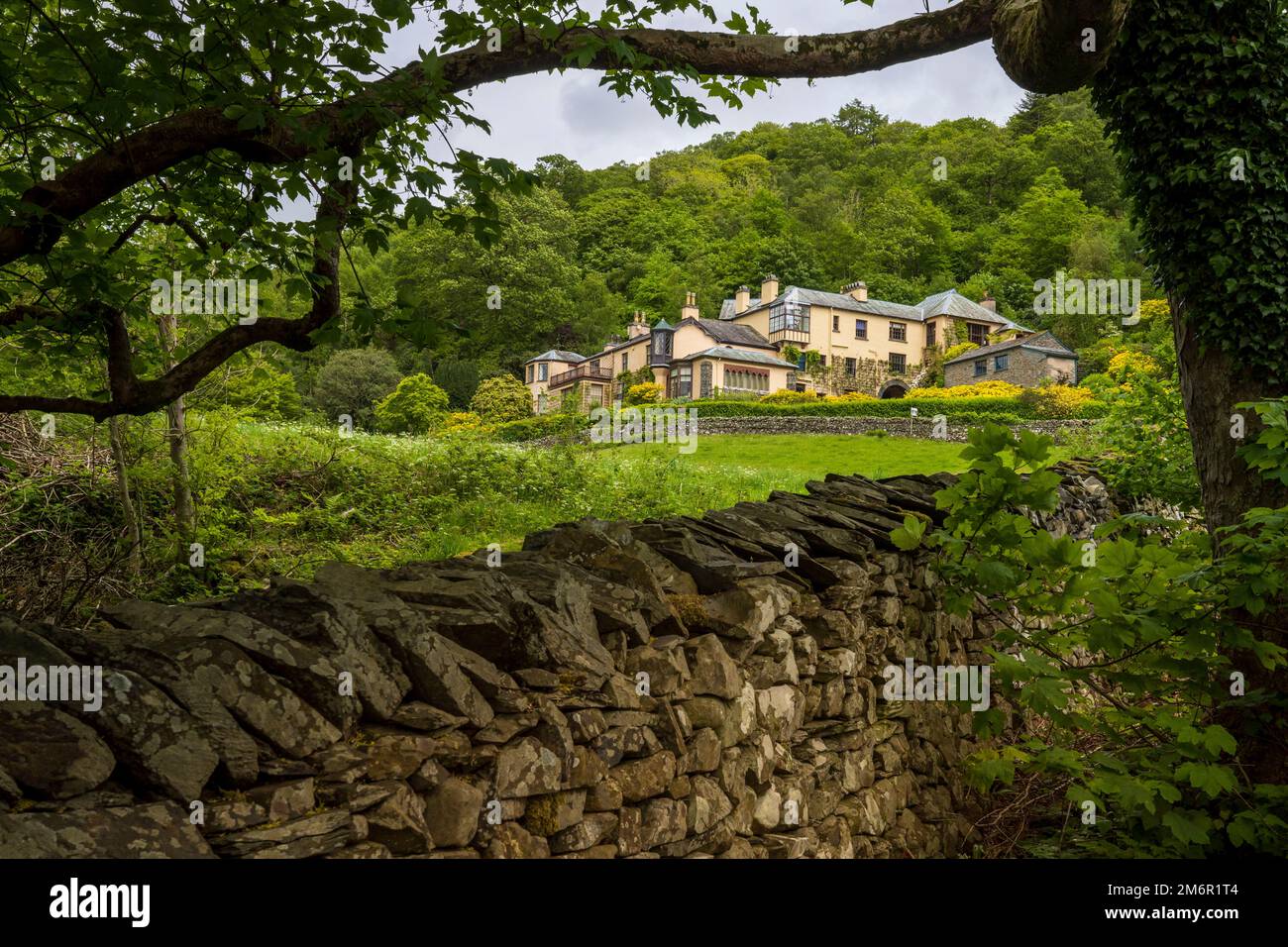 Brantwood de John Ruskin sur le lac Coniston, Cumbria, Angleterre Banque D'Images