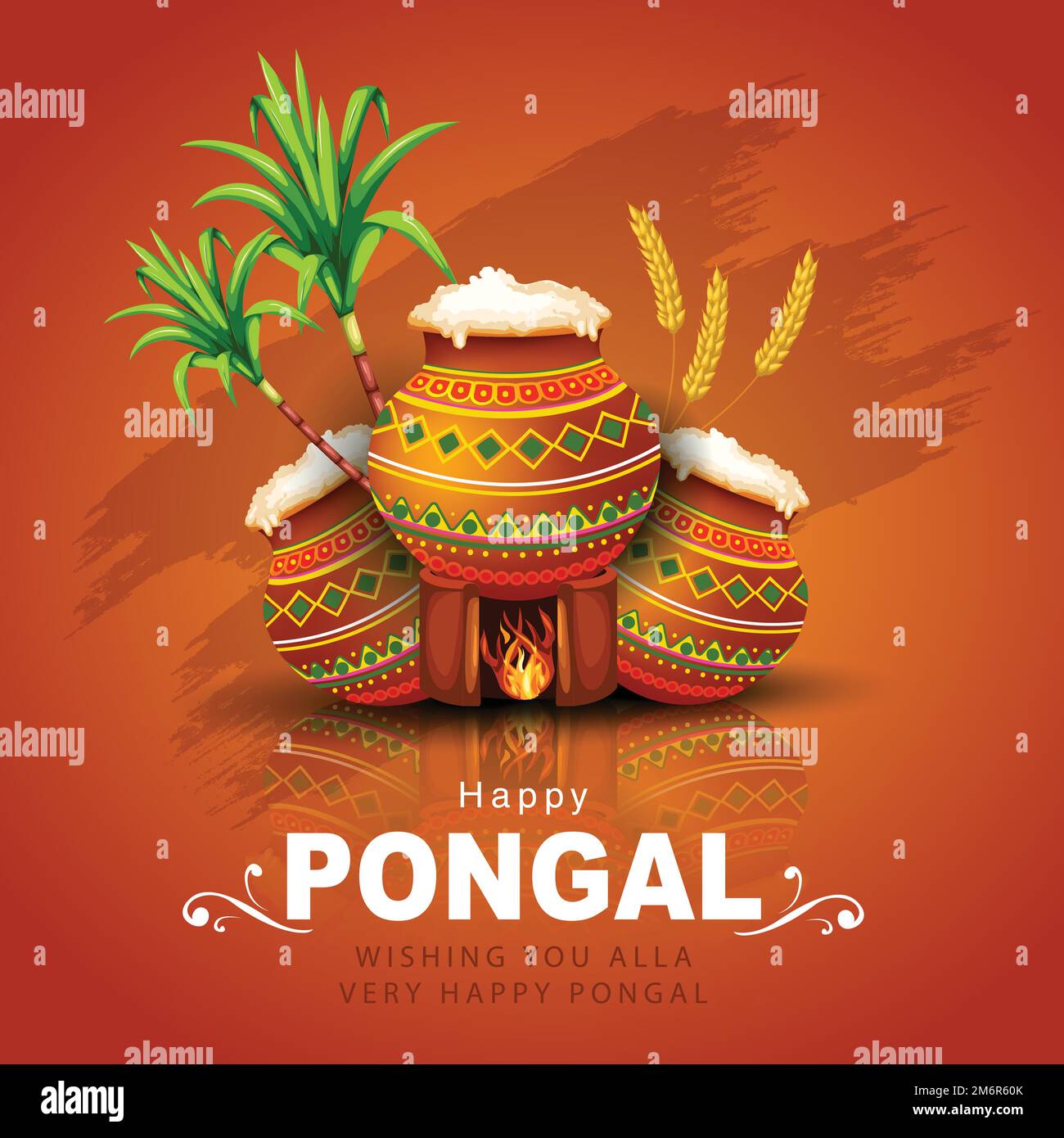 Nouvelle illustration du Happy Pongal Holiday Harvest Festival . conception d'arrière-plan vectoriel. Illustration de Vecteur