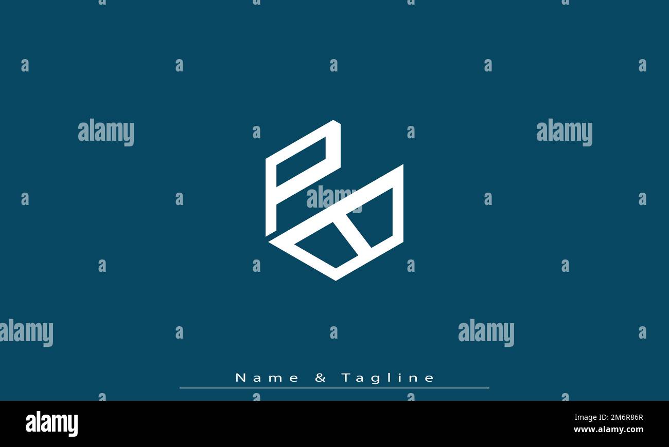 Lettres de l'alphabet initiales Monogram logo PB , BP Illustration de Vecteur