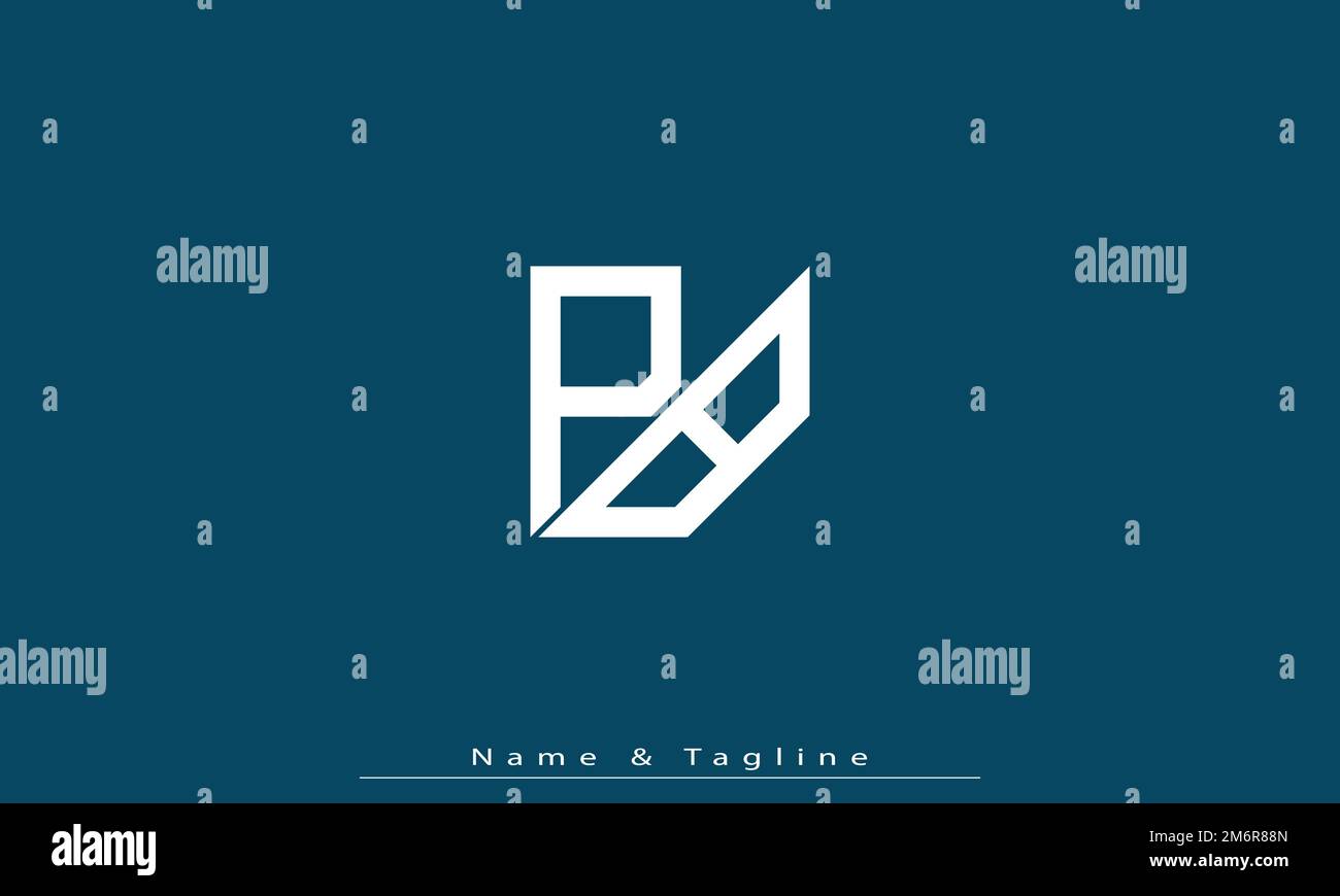 Lettres de l'alphabet initiales Monogram logo PB , BP Illustration de Vecteur