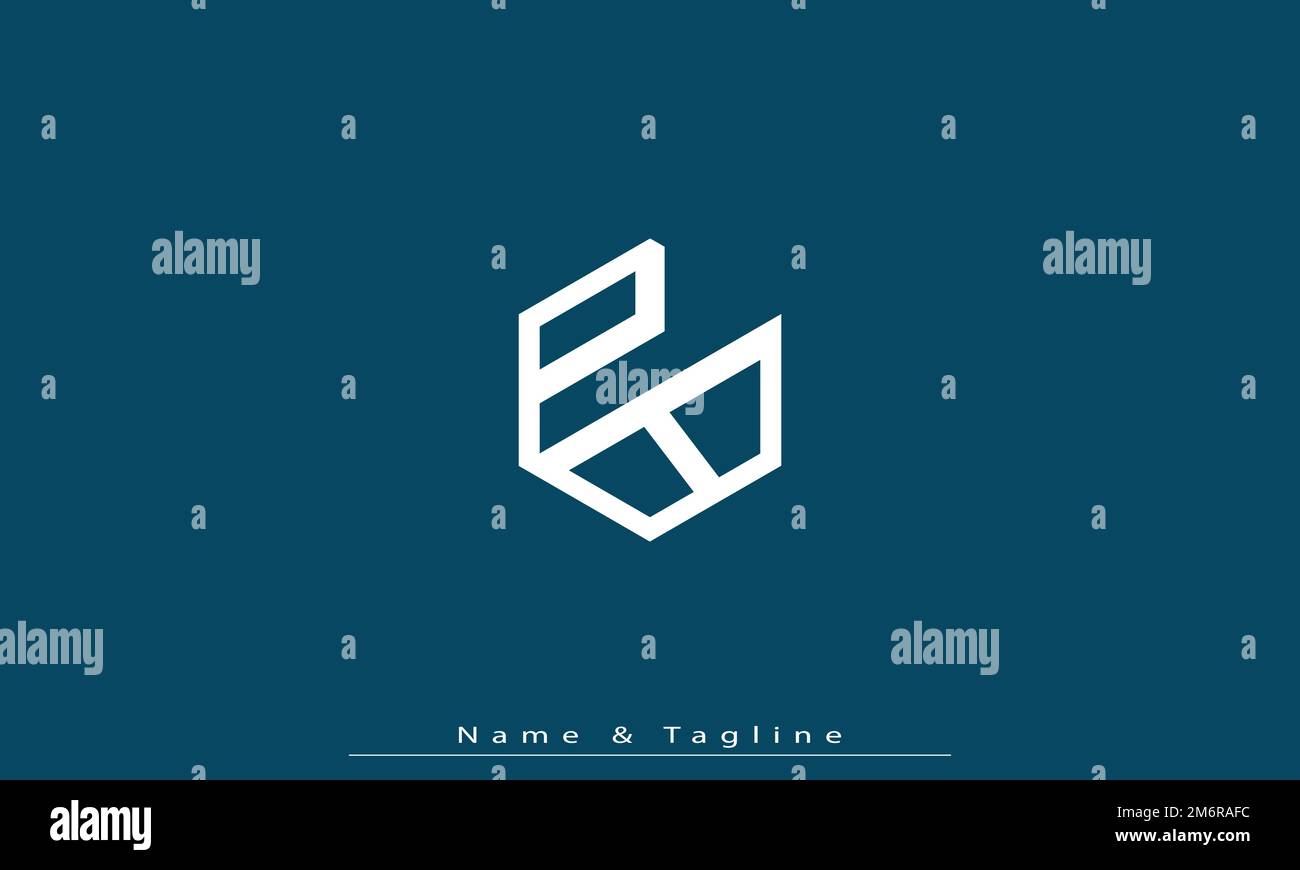 Lettres de l'alphabet initiales Monogram logo PB , BP Illustration de Vecteur