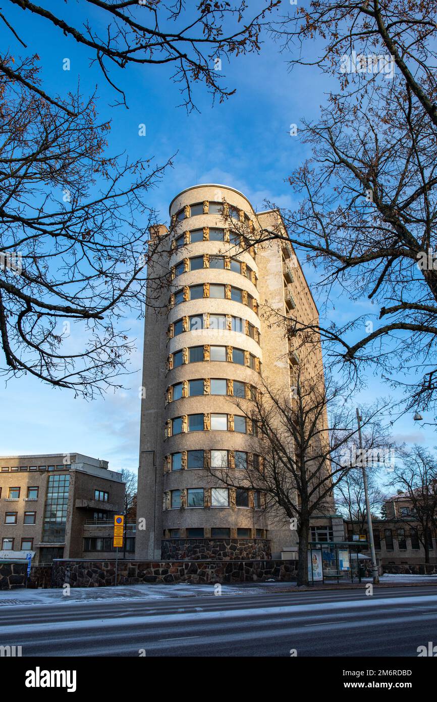 Lastenlinna, ancien hôpital pour enfants conçu par ELSI Borg, Otto Flodin et Olavi Sortta (1948), dans le district de Taka-Töölö à Helsinki, en Finlande Banque D'Images