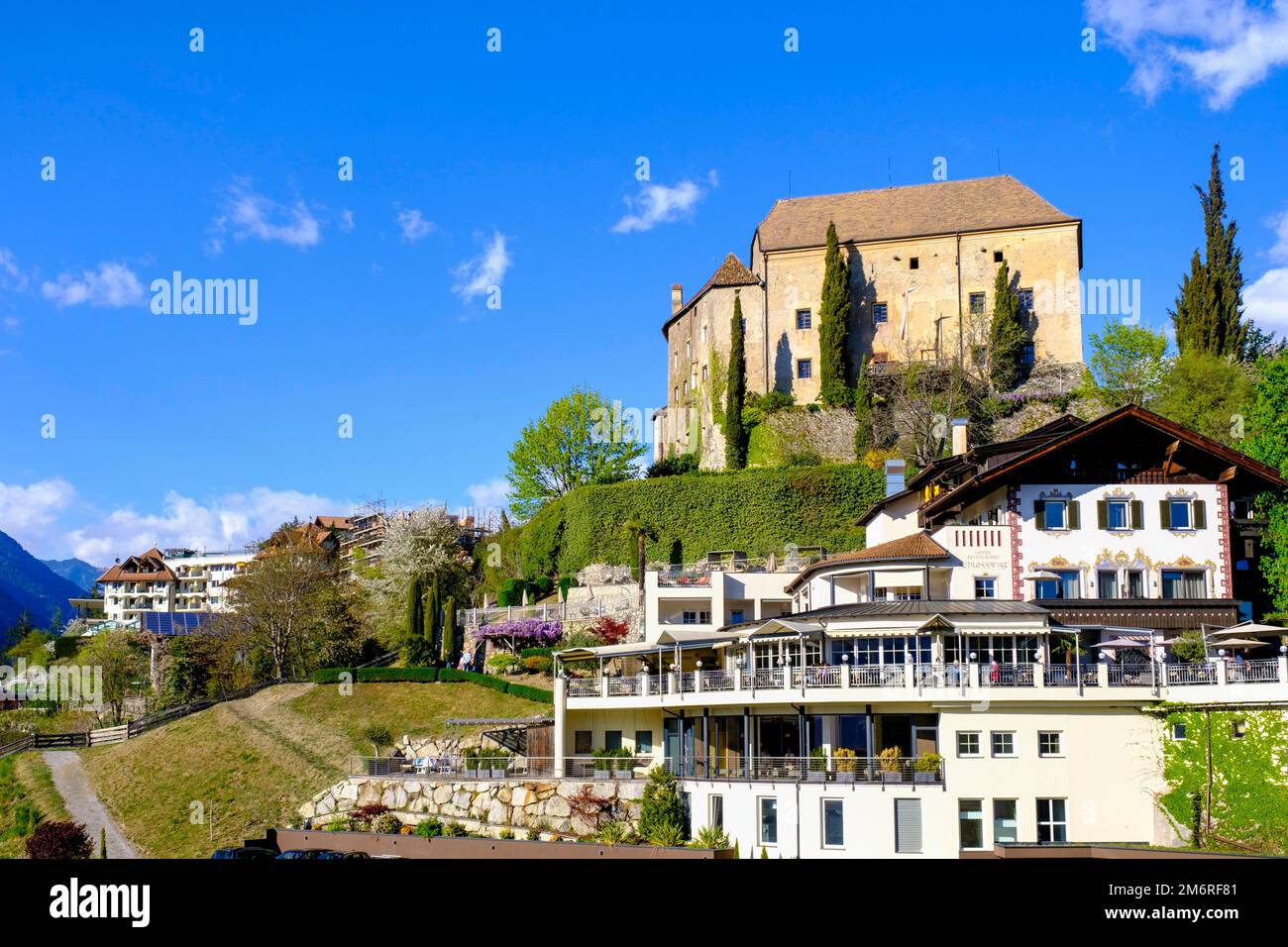Château de Schenna, Schenna, pays de Merano, Tyrol du Sud, Italie Banque D'Images