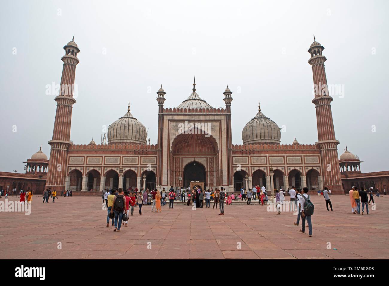 Mosquée JAMA Masjid ou Masjid-i Jahan-Numa, New Delhi, Inde Banque D'Images