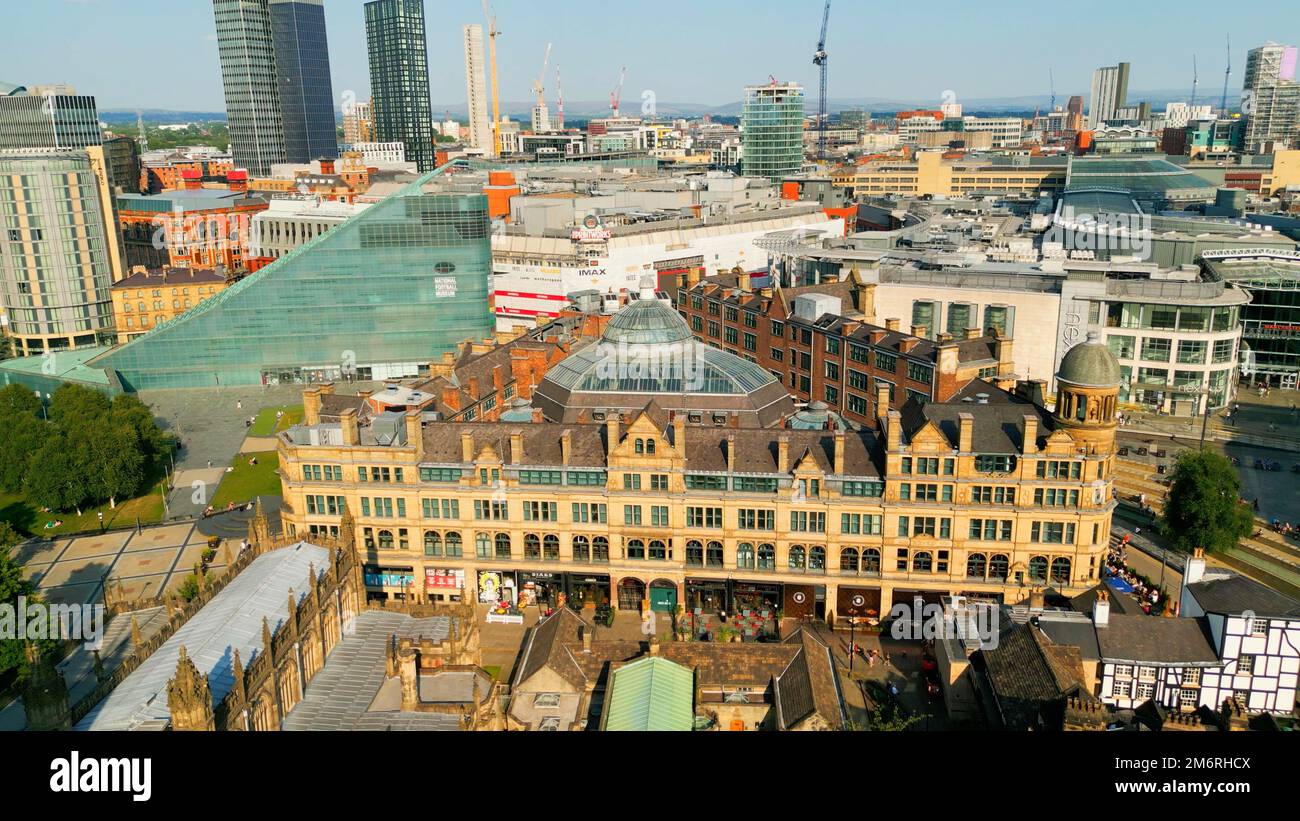 Maïs Exchange Manchester From Above - MANCHESTER, Royaume-Uni - 15 AOÛT 2022 Banque D'Images