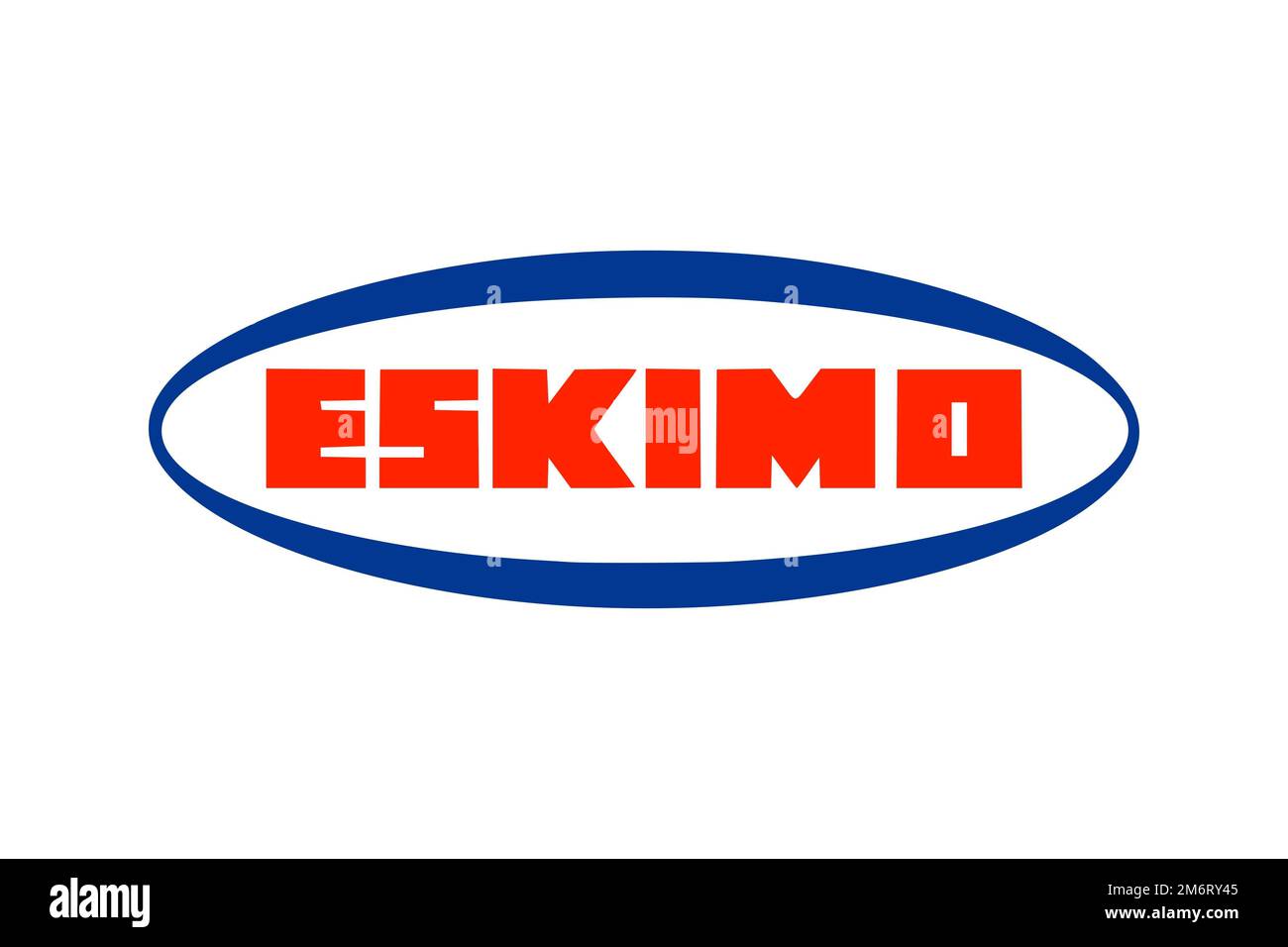 Crème glacée Eskimo, logo, fond blanc Banque D'Images