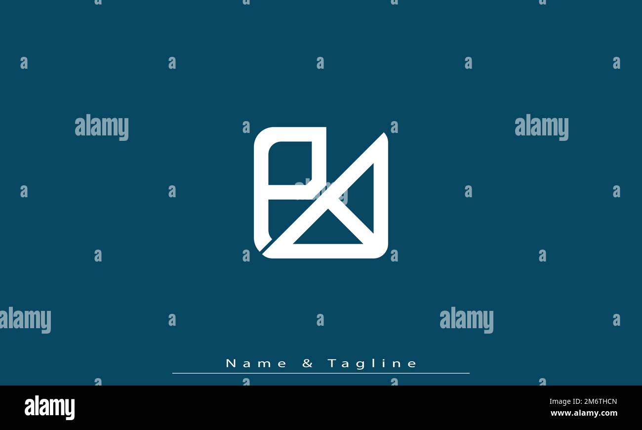 Lettres de l'alphabet initiales Monogram logo PB , BP Illustration de Vecteur