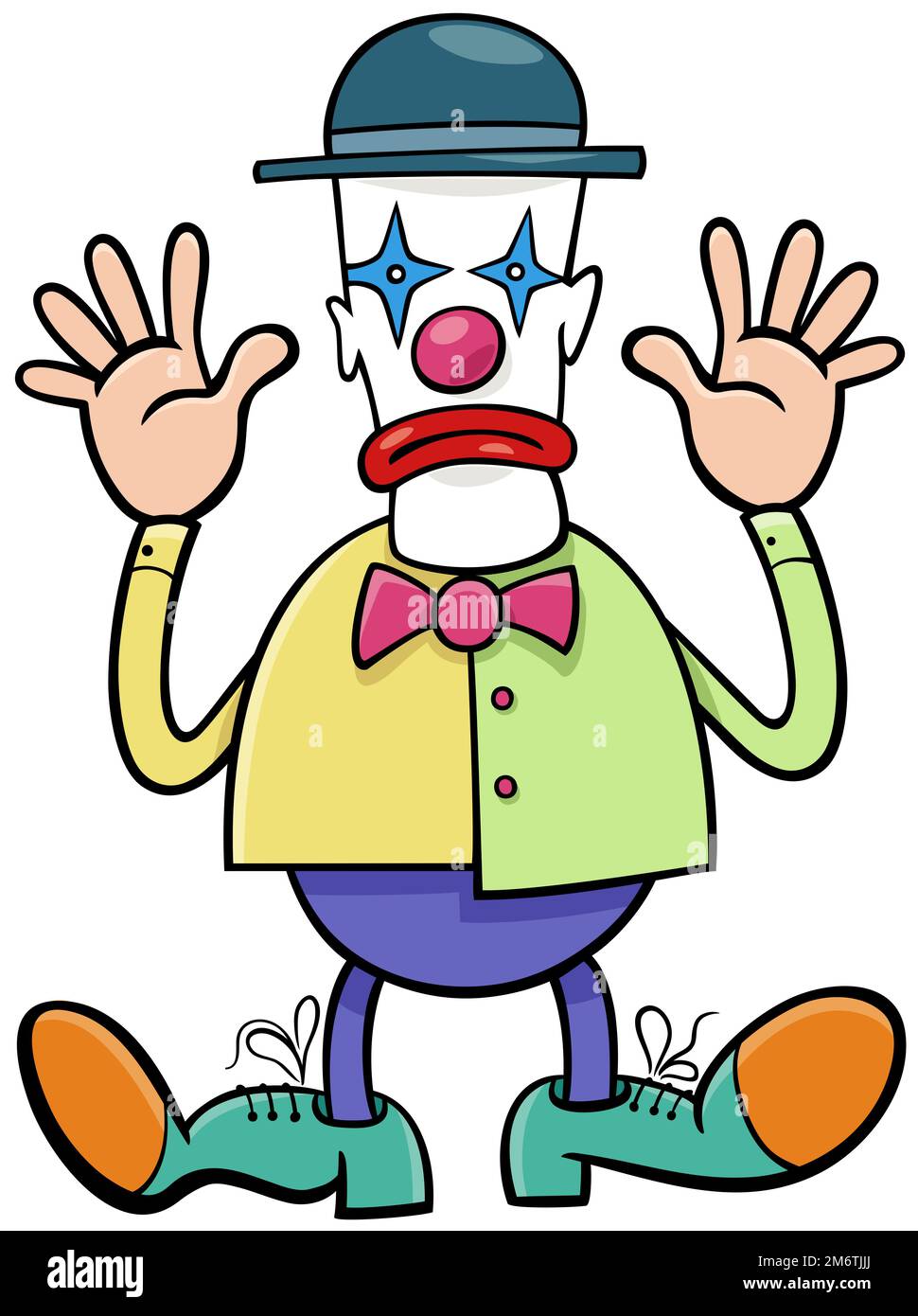 Bande dessinée ou personnage de bande dessinée mime Banque D'Images