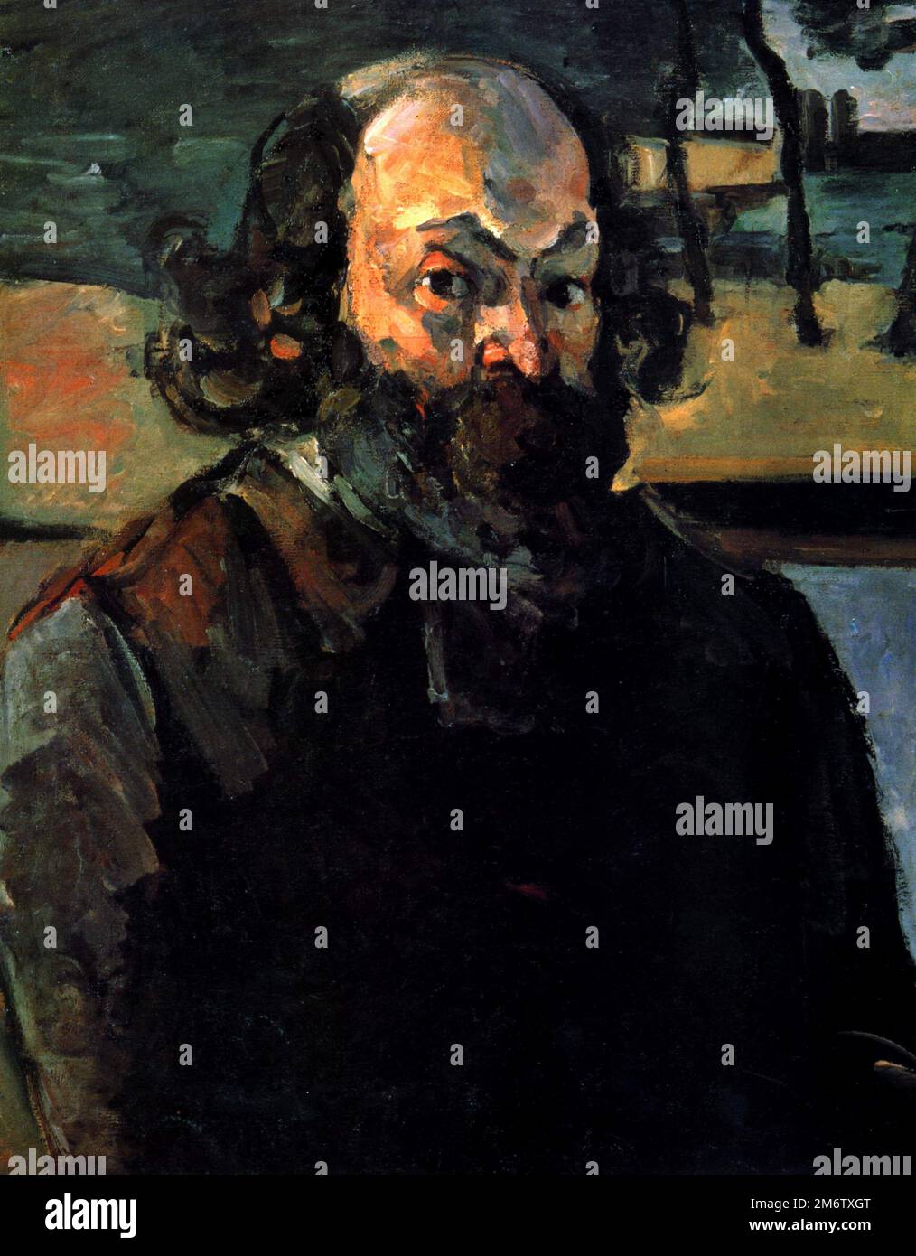 Autoportrait peint par l'impressionniste français Paul Cézanne en 1875 Banque D'Images