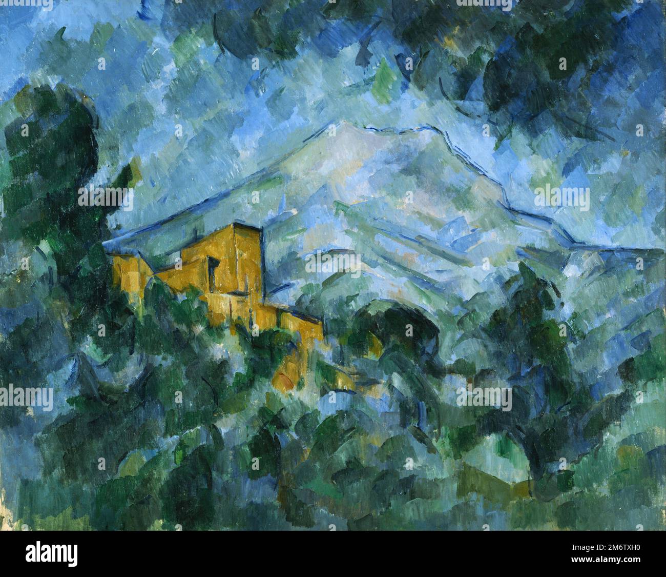 Mont Sainte-victoire et Château Noir peint par l'impressionniste français Paul Cézanne en 1904 Banque D'Images