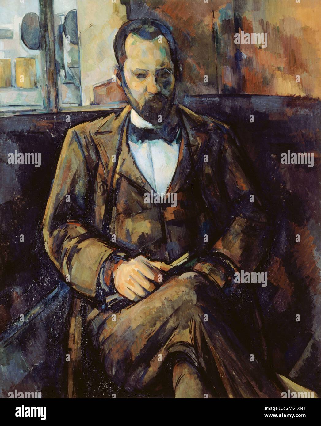 Un portrait du marchand d'art Ambroise Volard peint par l'impressionniste français Paul Cézanne en 1899 Banque D'Images
