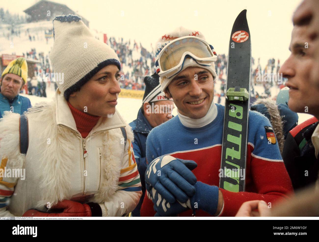 Rosi MITTERMAIER und Christian NEUREUTHER, GER - SLALOM SKI ALPIN à Kitzbühel 1978 - copyright © ATP Arthur THILL (Arthur THILL/ATP/SPP) Credit: SPP Sport Press photo. /Alamy Live News Banque D'Images