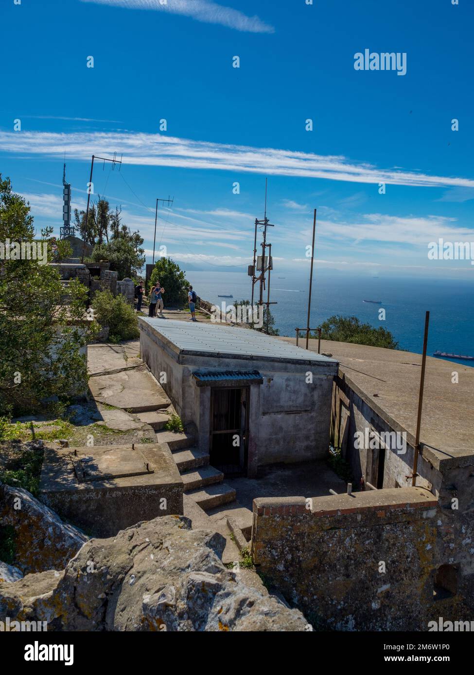 Station de radio au sommet de Gibraltar Mountain, Angleterre Banque D'Images