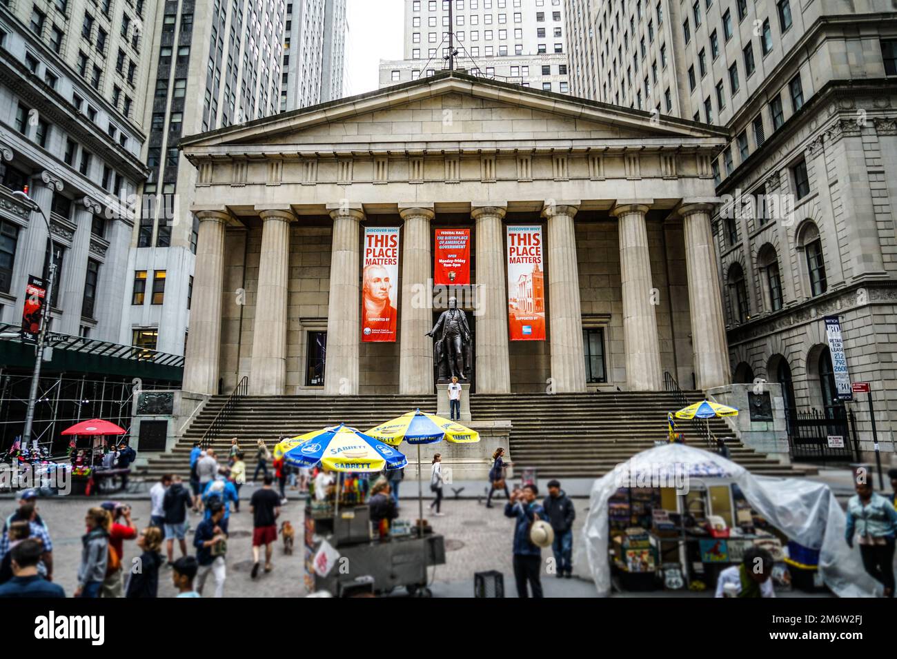 Rues de New York Wall Street Banque D'Images