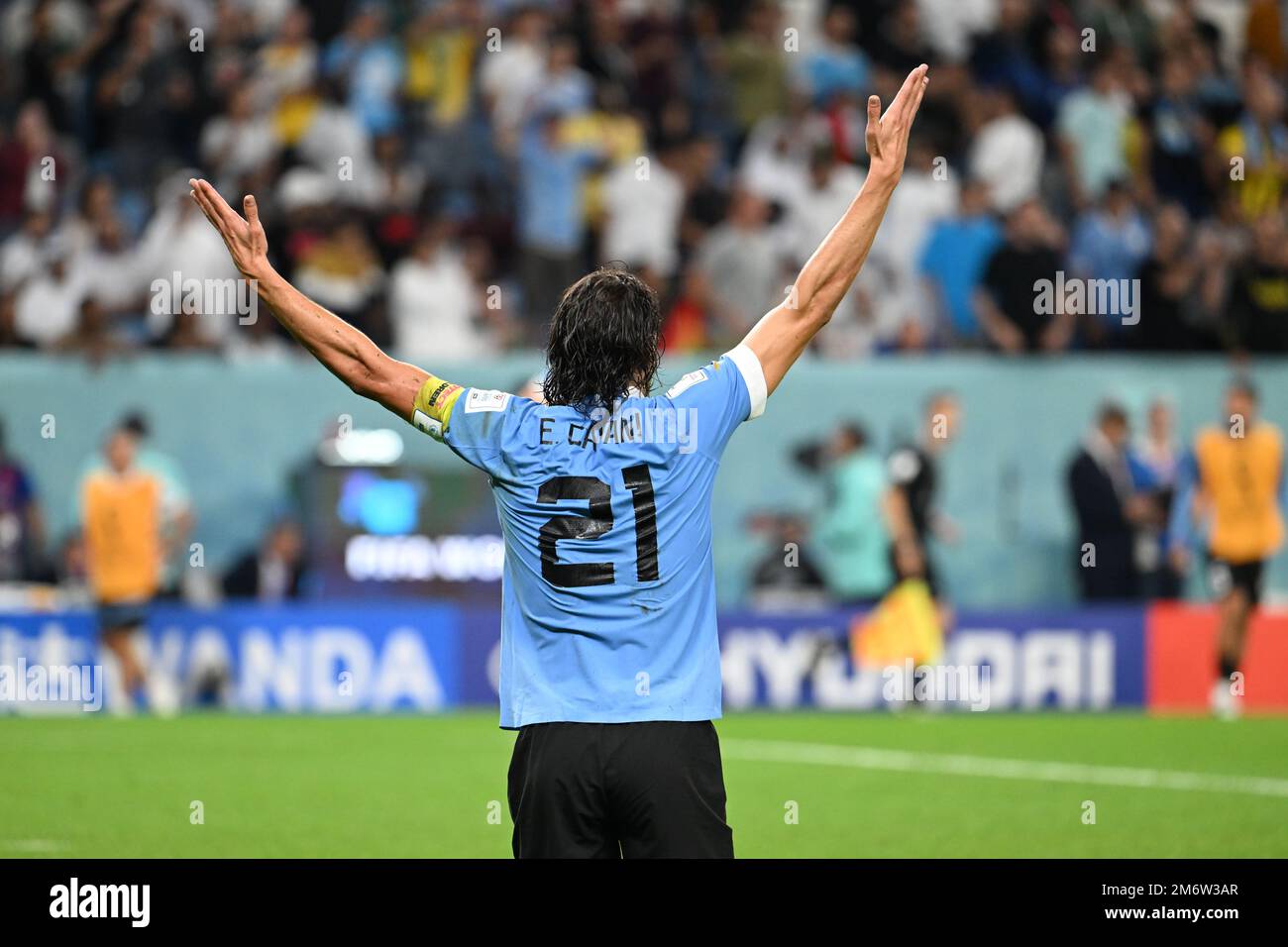 Edinson CAVANI, Seidu ALIDU en action lors du match de la coupe du monde FIFA 2022 entre le Ghana et l'Uruguay, stade Al Janoub, Doha, 02/12/2022 avec: Edinson CAVANI, Seidu ALIDU où: Doha, Qatar quand: 02 déc 2022 crédit: Anthony Stanley/WENN Banque D'Images