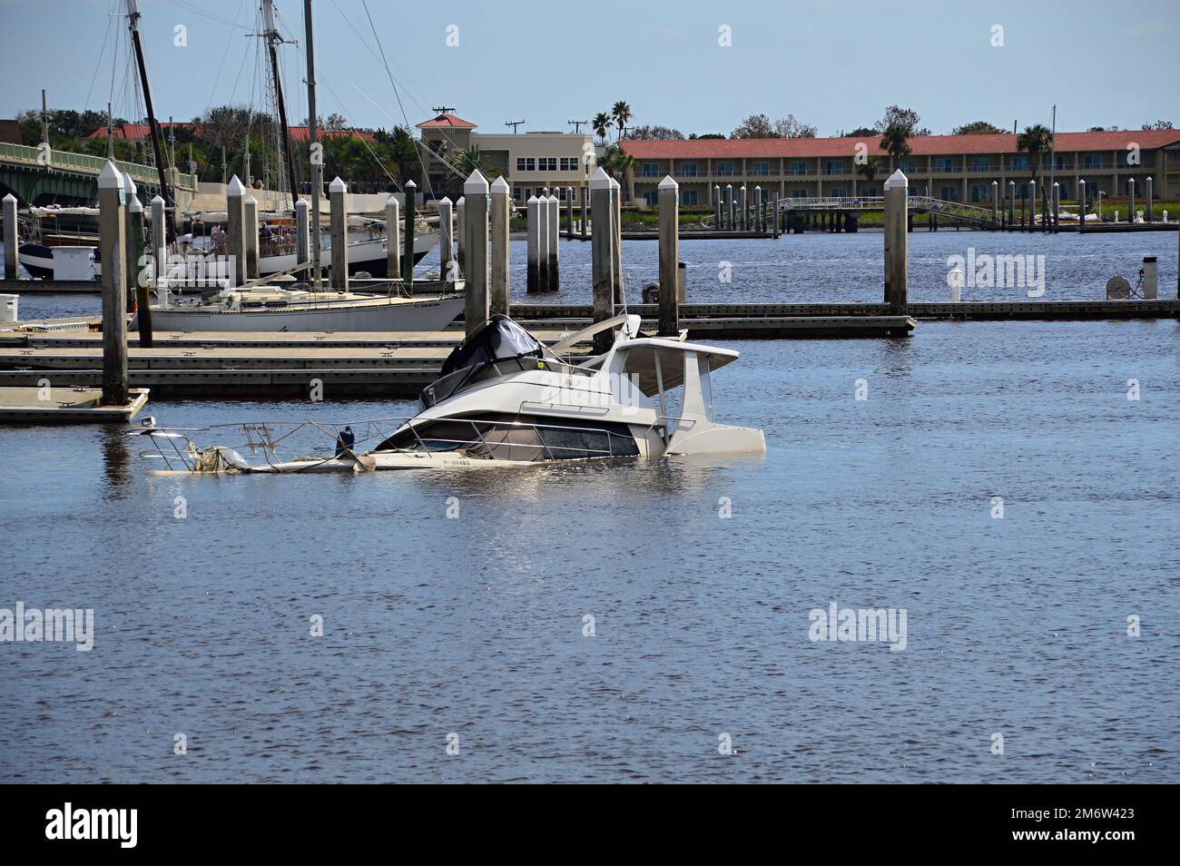 Marina dans la ville St. Augustine, Floride Banque D'Images