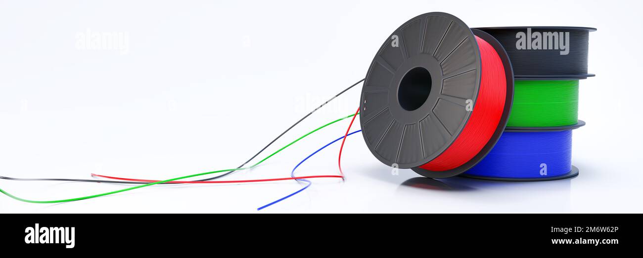 3D matériau du filament de l'imprimante Banque D'Images