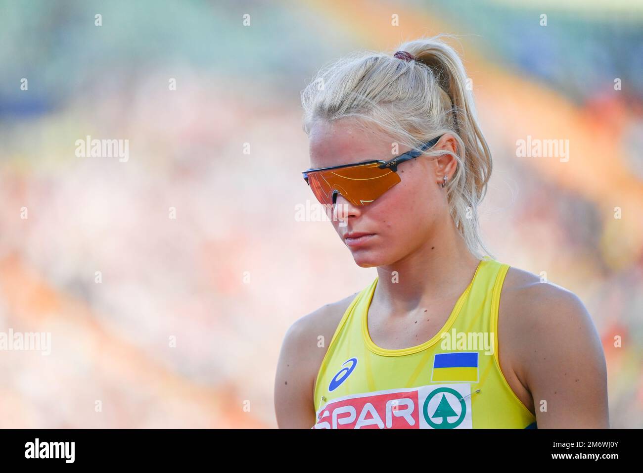 Yuliya Levchenko (Ukraine). Femmes High Jump. Championnats d'Europe Munich 2022 Banque D'Images