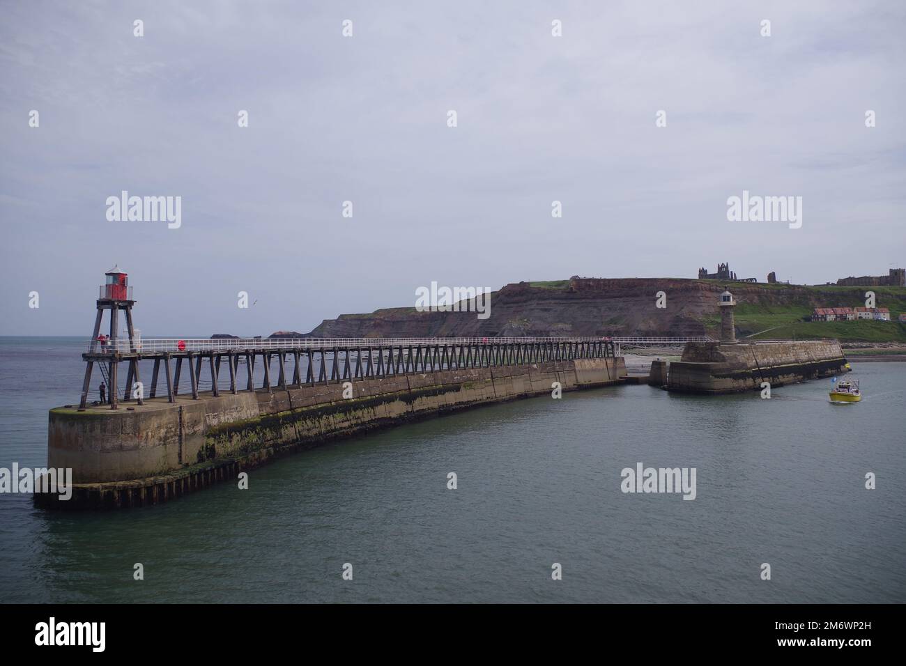 Whitby Bay, Angleterre Banque D'Images