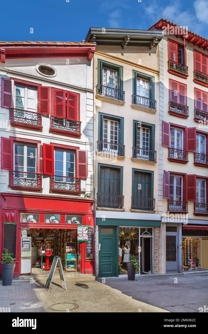 Rue à Bayonne, France Banque D'Images