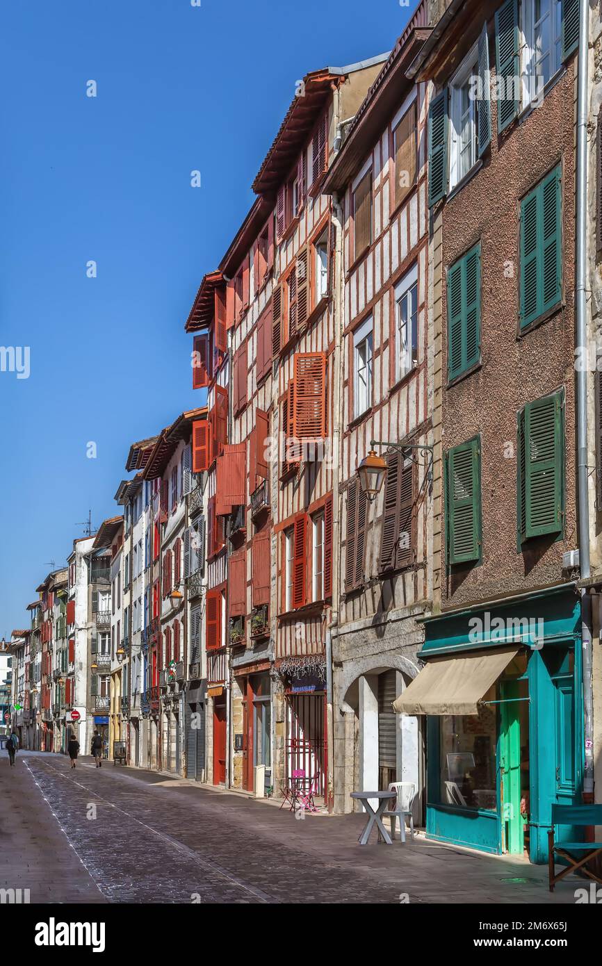 Rue à Bayonne, France Banque D'Images
