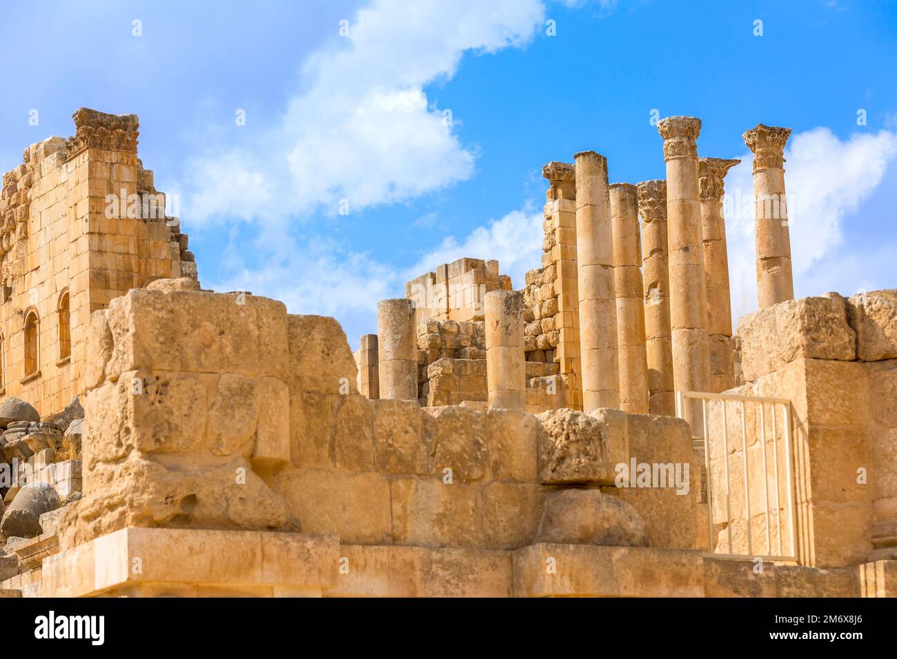 Temple de Zeus à Jerash, Jordanie Banque D'Images