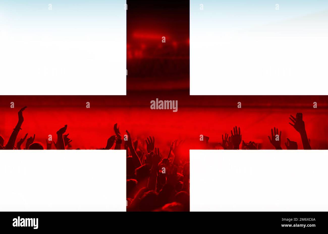 Les fans de football ou de football et le drapeau de l'Angleterre Banque D'Images