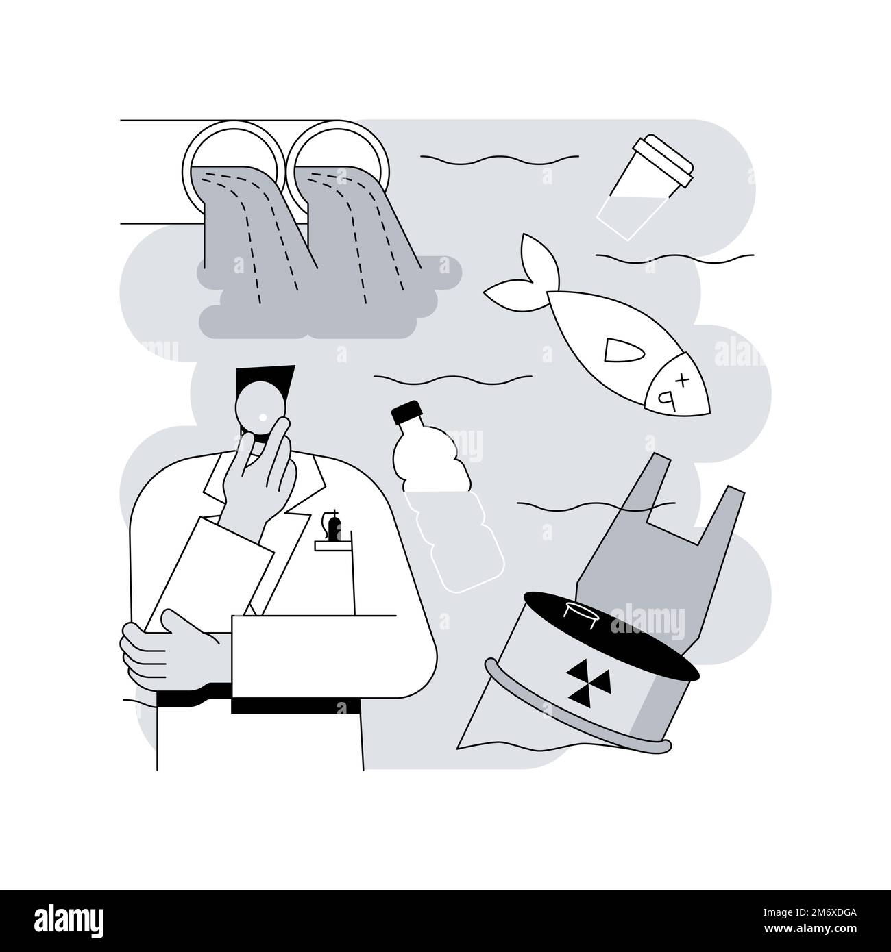 Pollution de l'eau concept abstrait illustration du vecteur ...