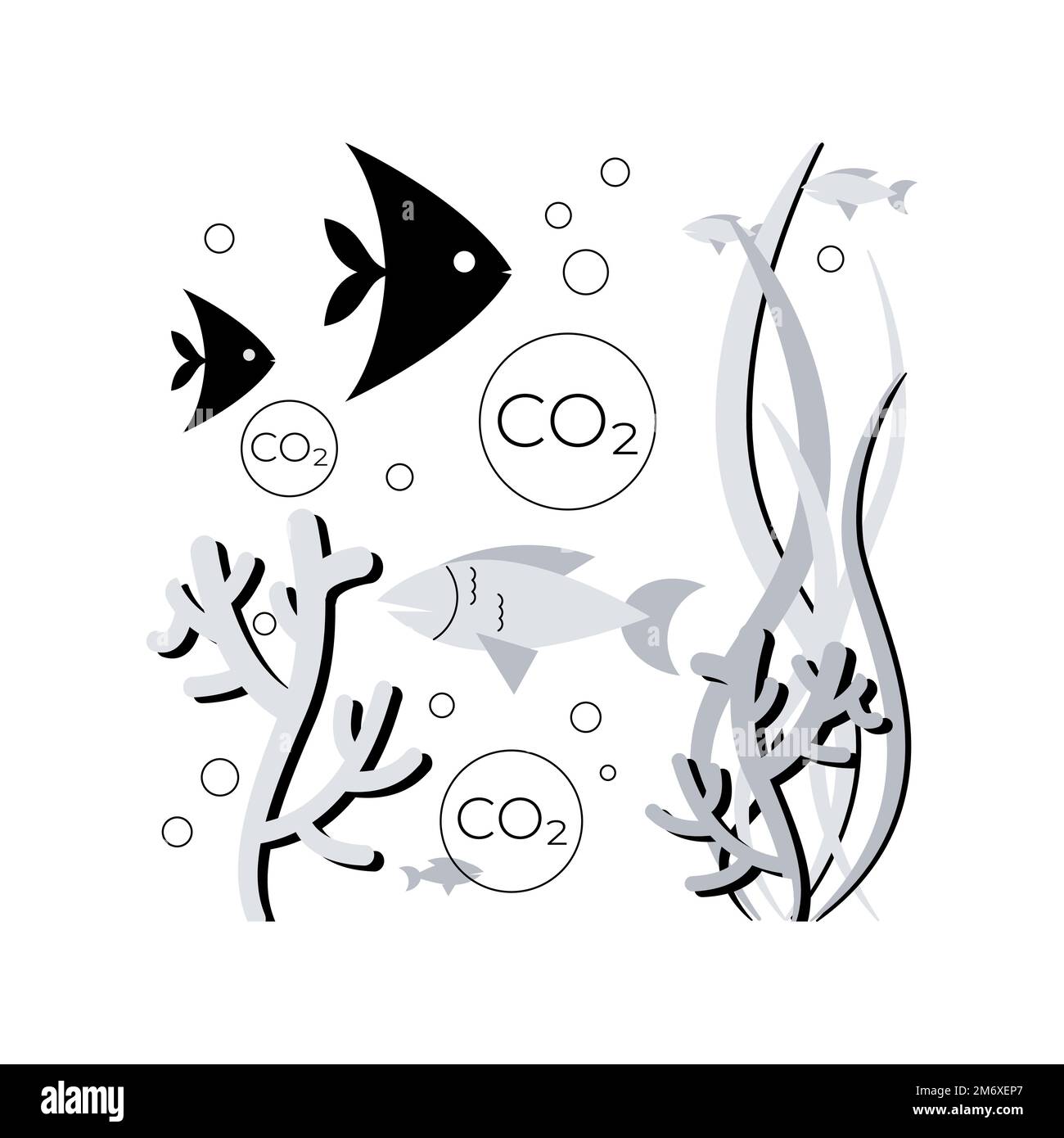 Illustration du vecteur abstrait du concept de l'acidification des ...