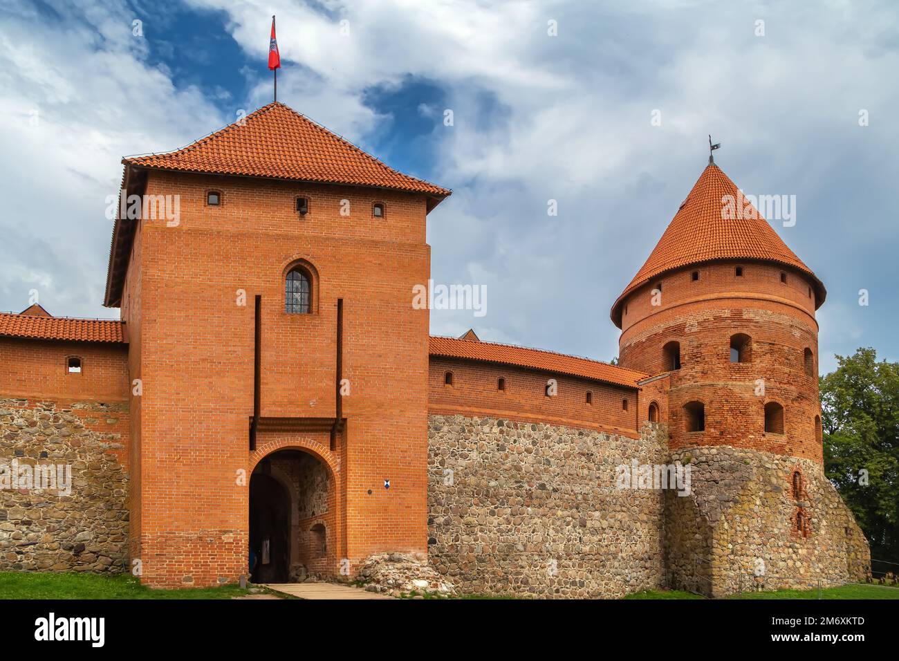 Château de l'île de Trakai, Lituanie Banque D'Images