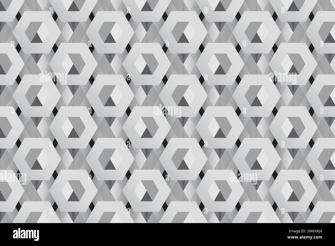 Vecteur d'arrière-plan à motifs hexagonaux gris 3D Illustration de Vecteur