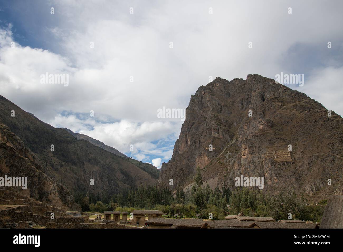 Site archéologique d'Ollantaytambo Inca dans la province d'Urubamba cusco département pérou Banque D'Images