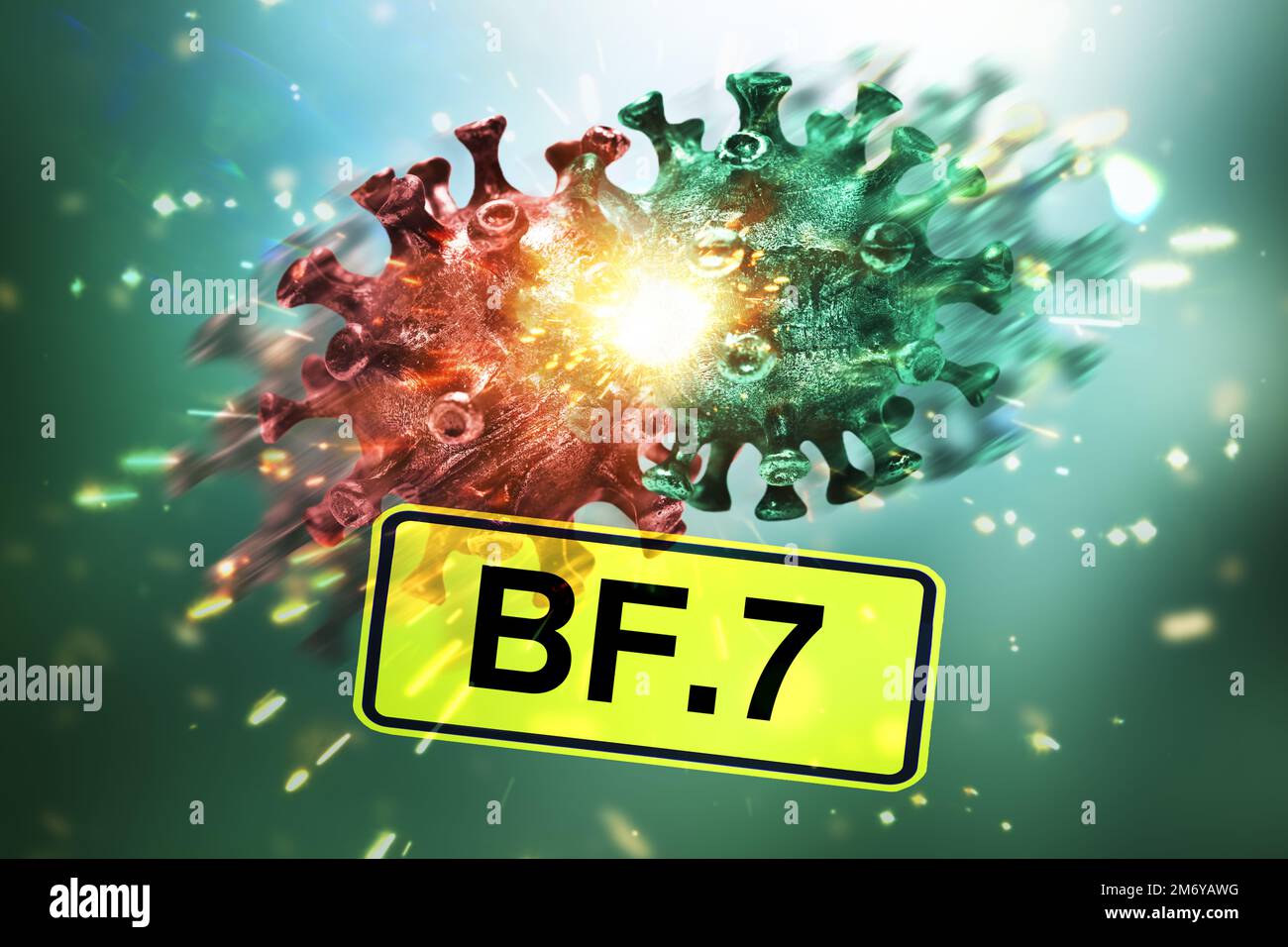 Corona variante BF.7, image symbolique Banque D'Images