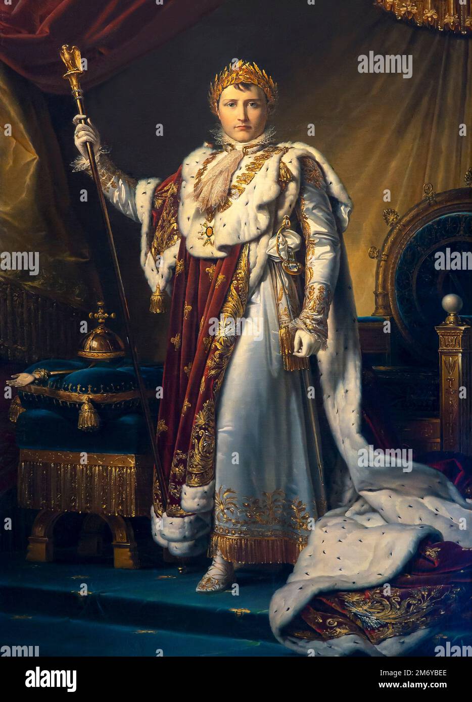 Napoleon I dans Coronation robes, François Pascal Simon Gerard, 1810, Galerie Neue Meister, Albertinum, Dresde, Allemagne, Europe Banque D'Images