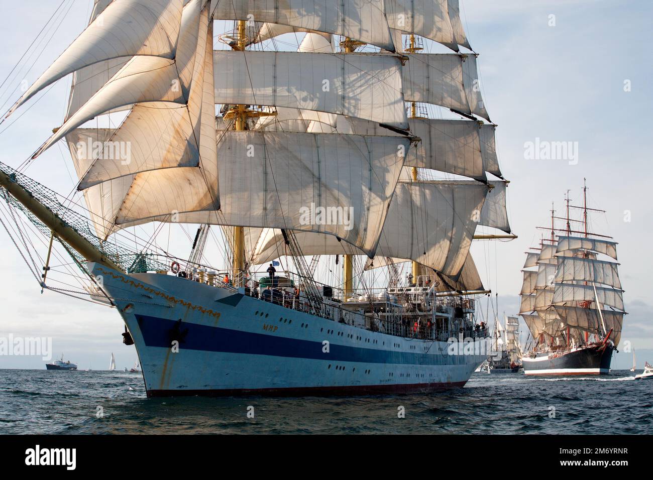 Grand navire russe Mir, départ de la course de Stavanger, 2011 Banque D'Images