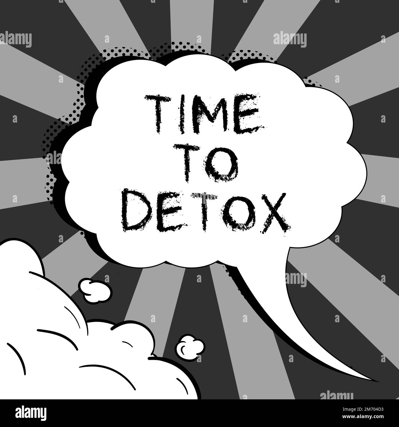 Affiche indiquant l'heure de détox. Internet concept moment pour l'alimentation Nutrition santé traitement de toxicomanie nettoyer Banque D'Images