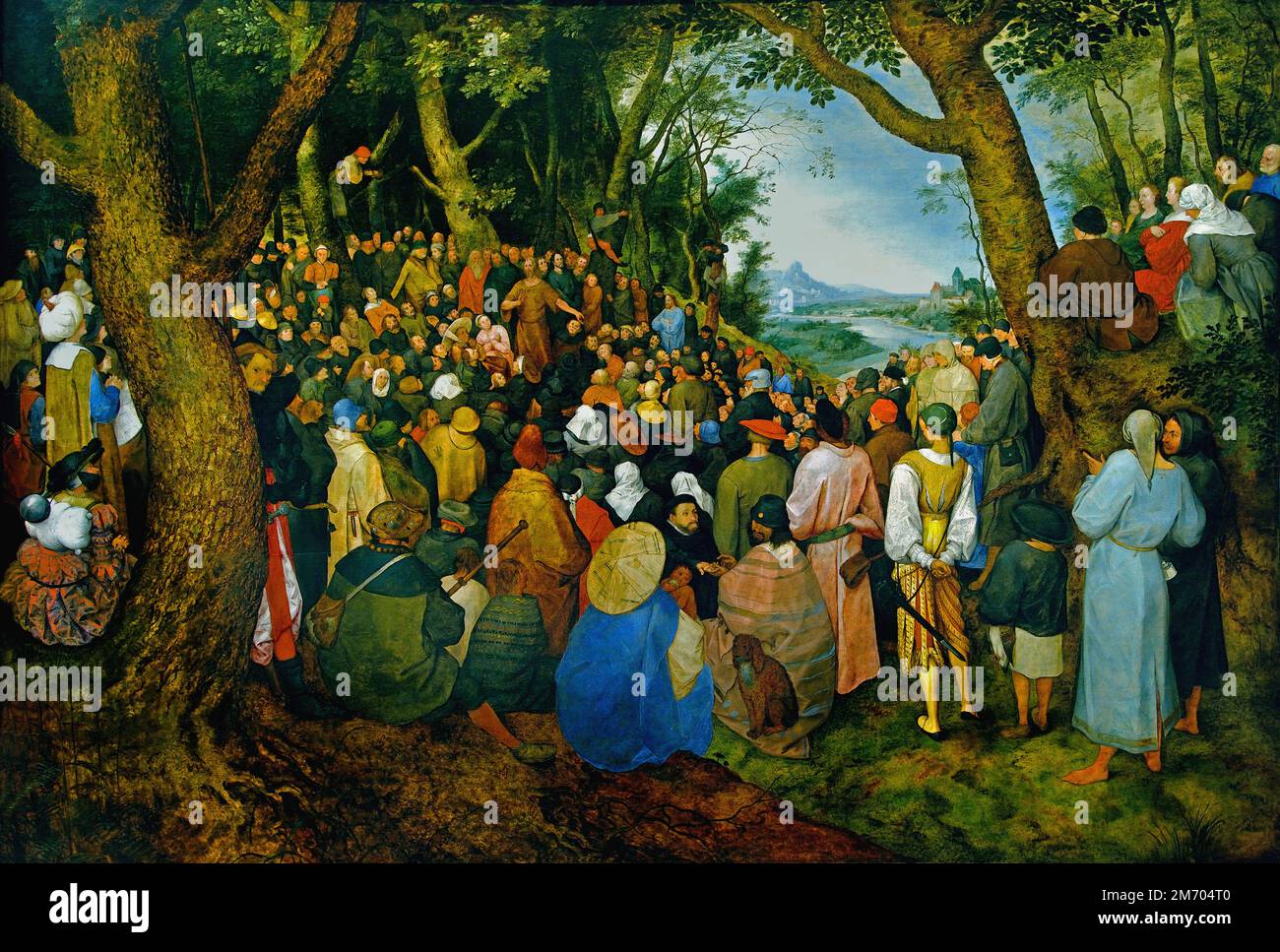 Le Sermon de, Saint Jean-Baptiste, Jan Brueghel l'ancien (1568-1625) - Pieter Brueghel ( Bruegel ) le jeune 1616-1647 Flamand belge Belgique Banque D'Images