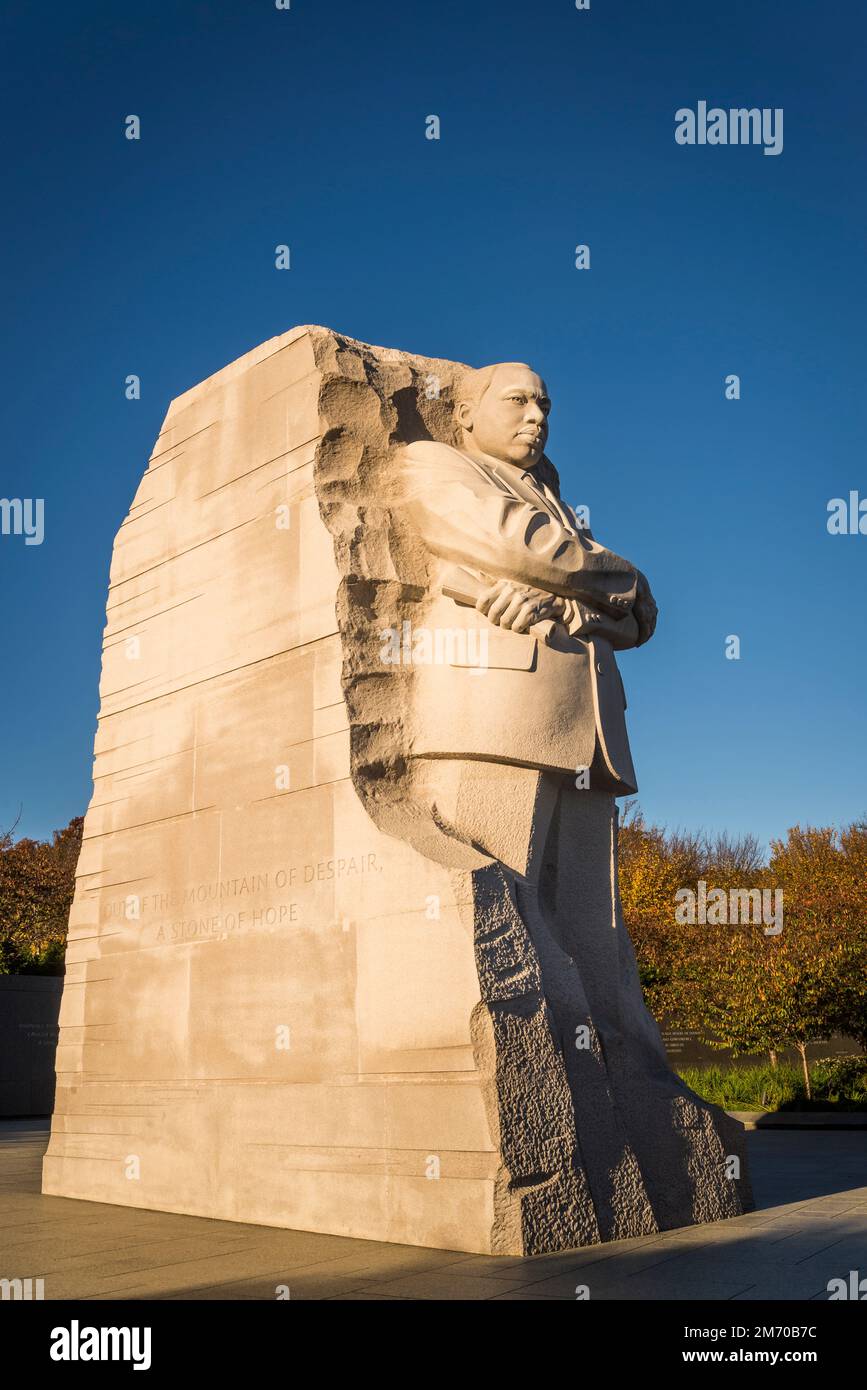 Martin Luther King, Jr Memorial, près d'où il a prononcé le discours « J'ai un rêve », Washington, D.C., États-Unis Banque D'Images