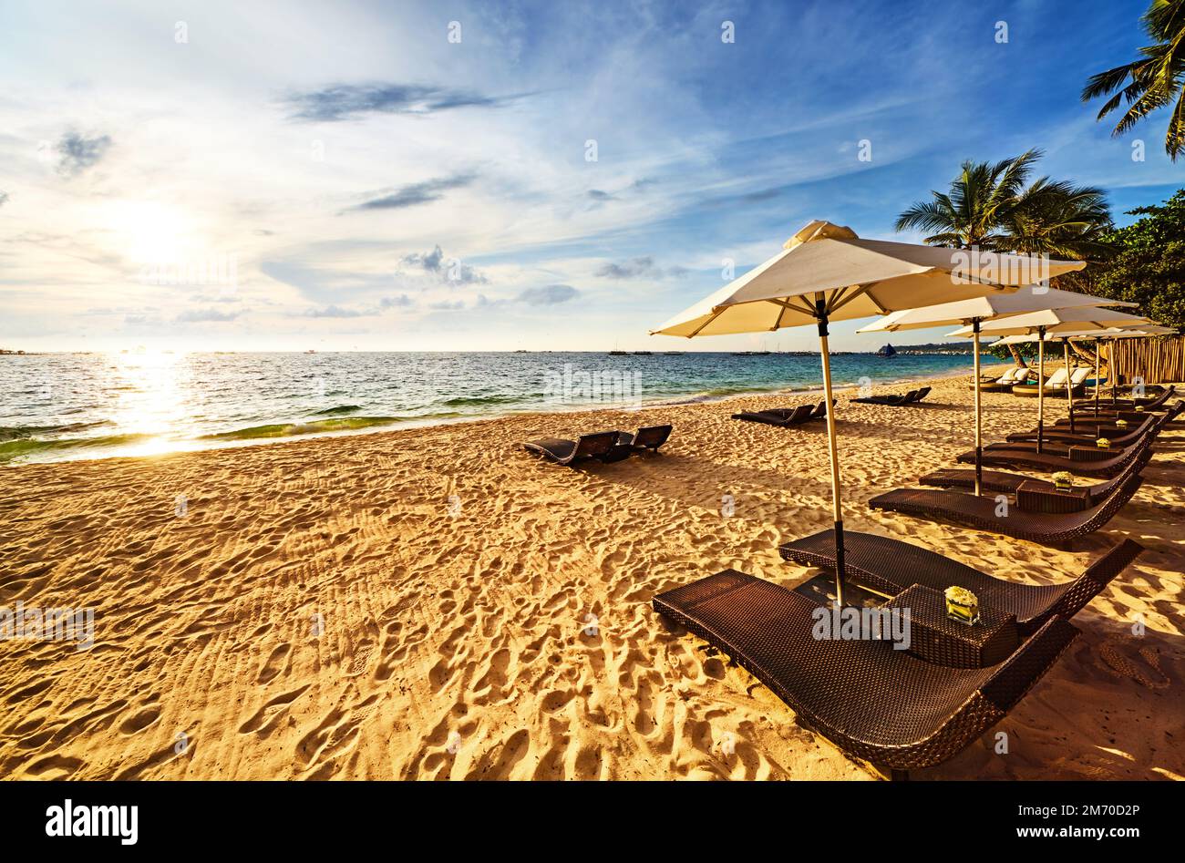 Tropical beach, Boracay Island, Philippines Banque D'Images