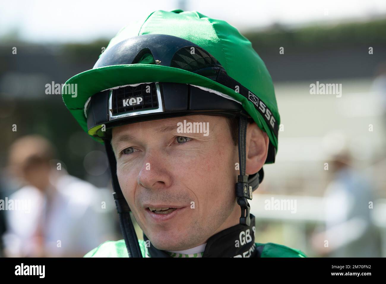 Ascot, Berkshire, Royaume-Uni. 6th août 2022. Le cheval le Mexwecan, monté par le jockey Jamie Spencer (pour Team GB & Ireland), remporte la course de la Dubai Duty Free Shergar Cup au champ de courses d'Ascot. Crédit : Maureen McLean/Alay Banque D'Images