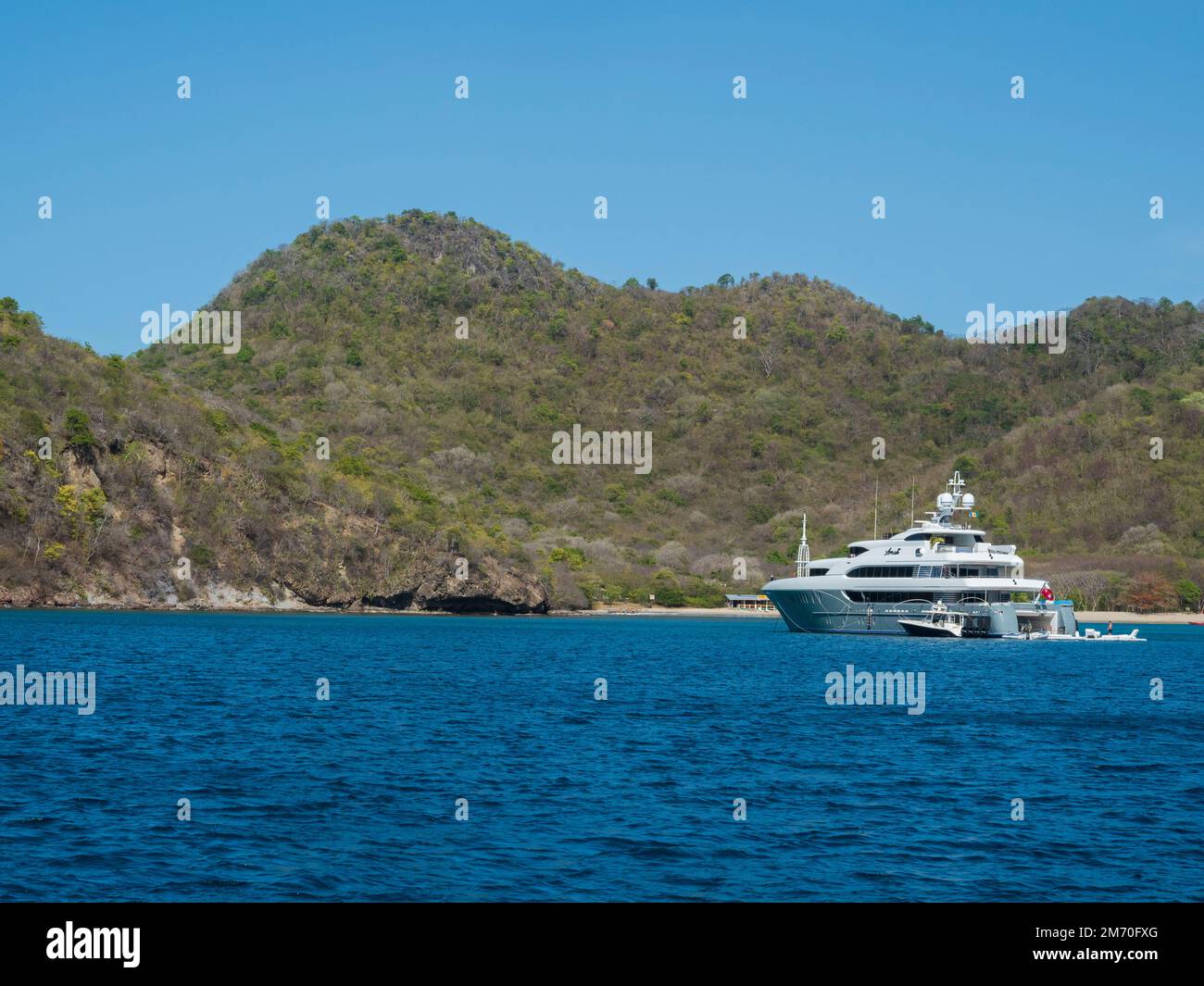 Union Island, Grenadines, Caraïbes. Baie Chatham. Banque D'Images