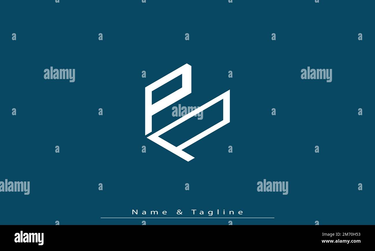 Lettres de l'alphabet initiales Monogram logo PP Illustration de Vecteur