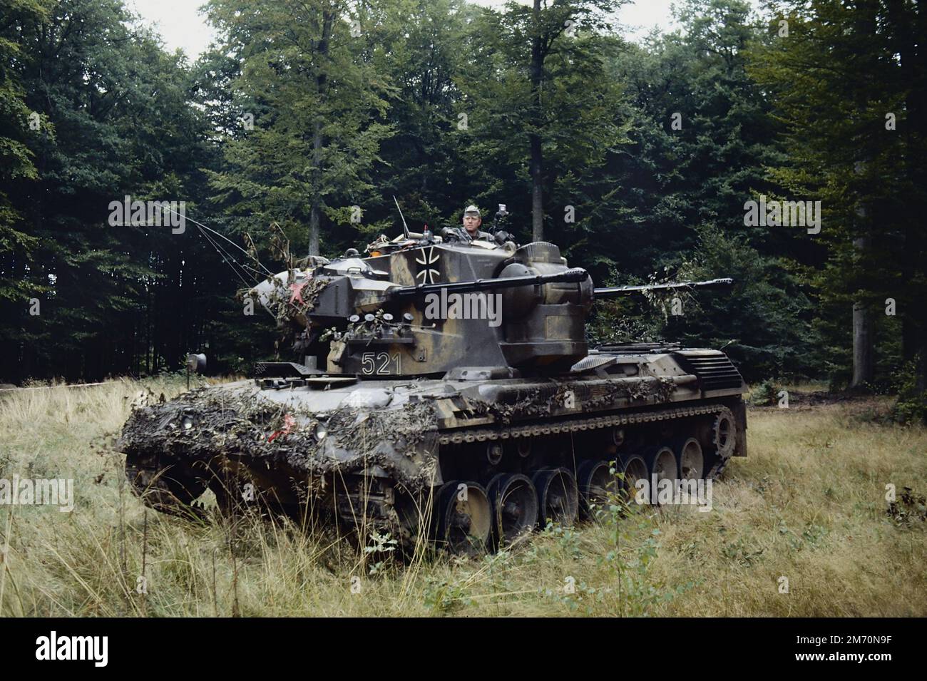 Arme automotrice antiaérienne "Gepard" lors des exercices de l'OTAN en Allemagne Banque D'Images