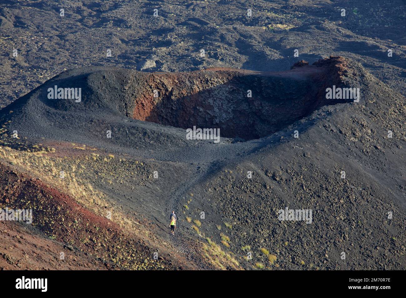 Petit cratère de l'Etna, Sicile, Italie Banque D'Images