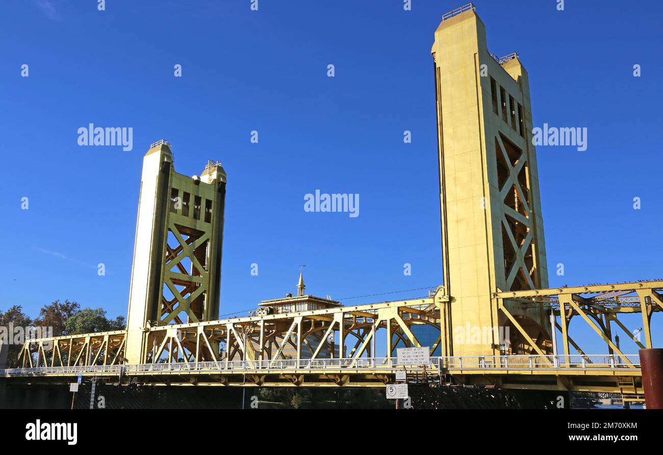 Tower Bridge - Sacramento, Californie Banque D'Images